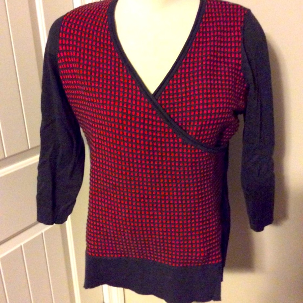Red and Grey Checkered Sweater